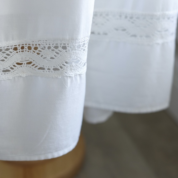 Strasburg White Cotton Slip Dress Crocheted Lace Size 10/12 NWT Beach Portrait - Picture 5 of 6